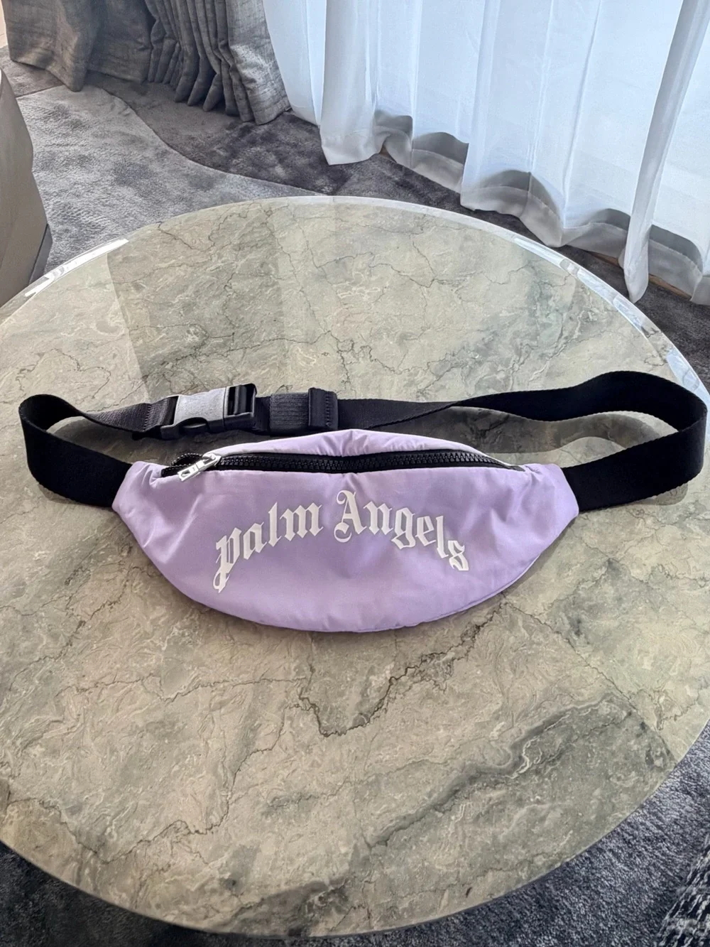 Palm Angels Kids Purple Curved Pouch